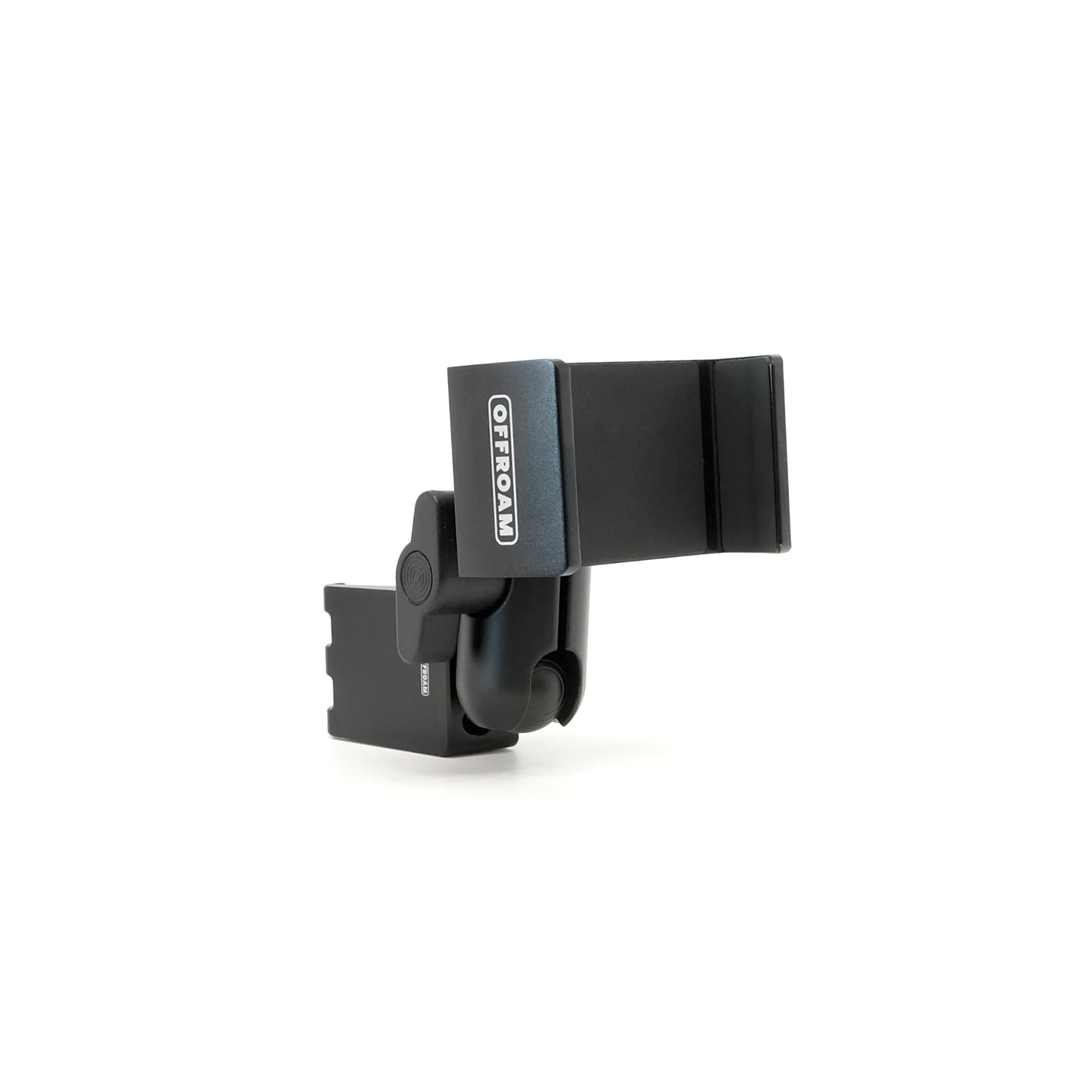 Image of Offroam Phone Mount for Nissan Frontier 2022-2024. This premium phone mount installs easily without drilling or glue. Spring loaded Universal holder for use with any phone. Perfect placement without blocking screens, driver view, or air flow. Fully adjustable positioning.