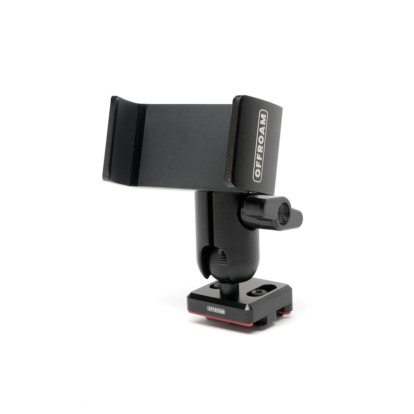 Image of Offroam Phone Mount for Toyota Tacoma 2016-2023. This premium phone mount installs easily without drilling or glue. Spring loaded Universal holder for use with any phone. Perfect placement without blocking screens, driver view, or air flow. Fully adjustable positioning.