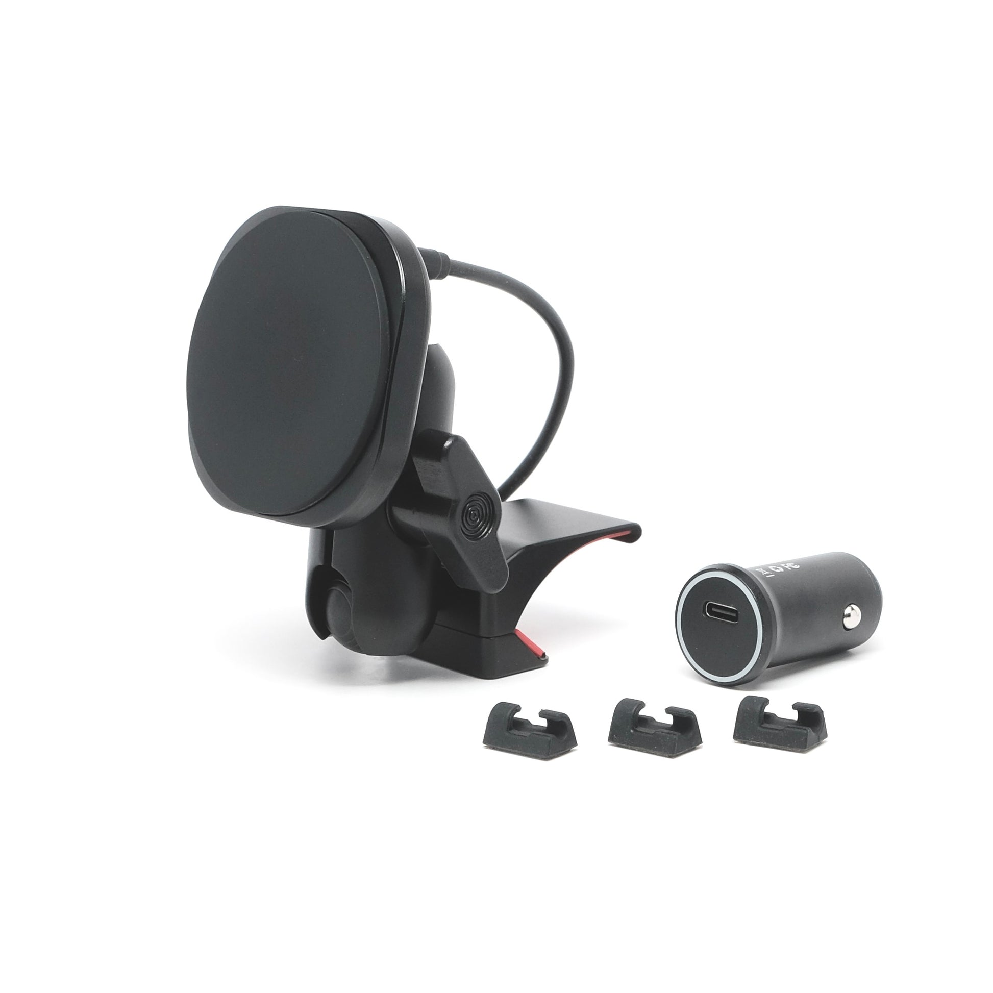 Image of Offroam MagSafe-compatible Phone Mount for Subaru BRZ 2022-2026 | Toyota GR86 2022-2026. This premium phone mount installs easily without drilling or glue. High force magnets hold phone on any trail, road, or track. Perfect placement without blocking screens, driver view, or air flow. Fully adjustable positioning.