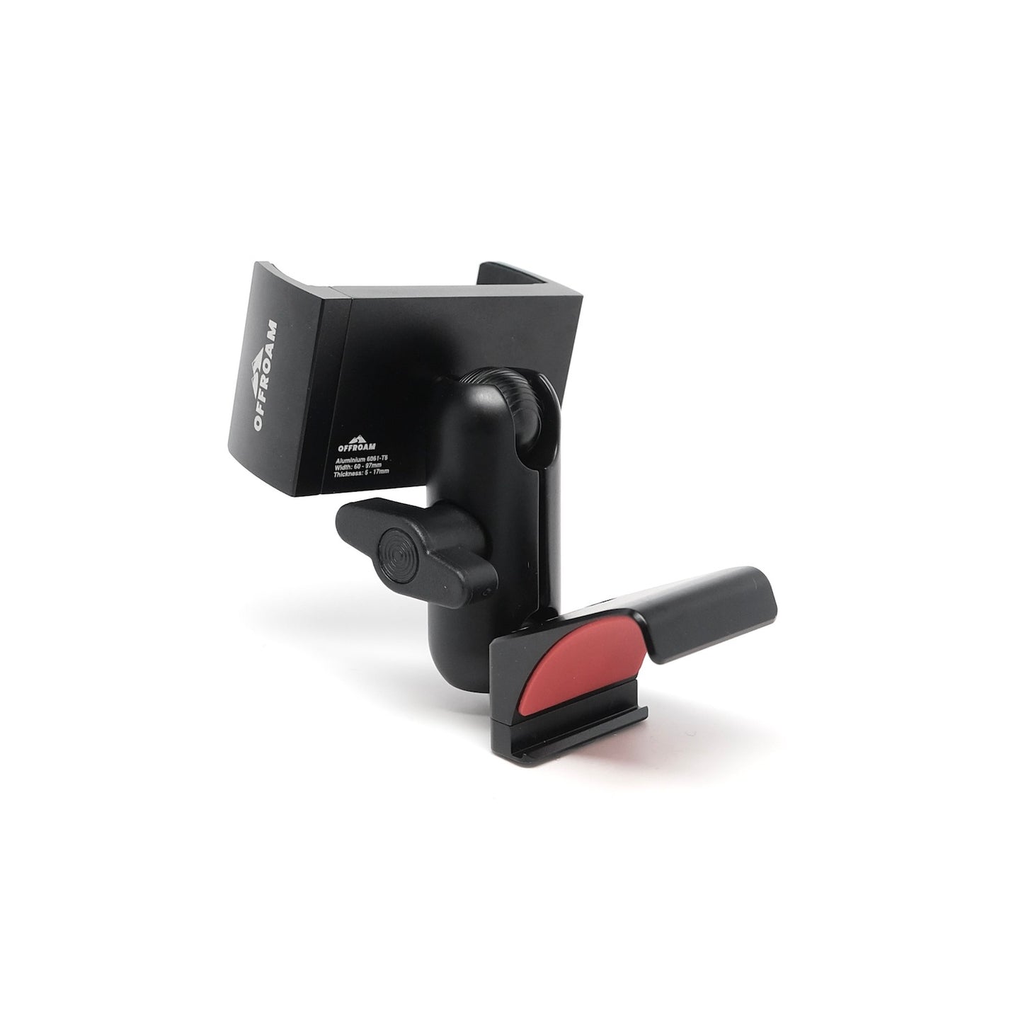 Image of Offroam Phone Mount for Mercedes-Benz Sprinter 2007-2018. This premium phone mount installs easily without drilling or glue. Spring loaded Universal holder for use with any phone. Perfect placement without blocking screens, driver view, or air flow. Fully adjustable positioning.