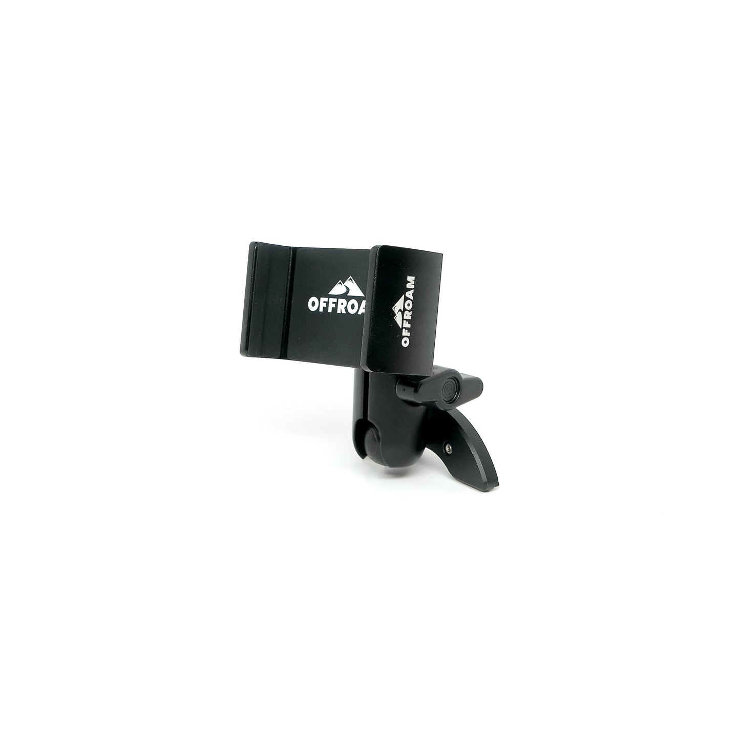 Image of Offroam Phone Mount for Jeep Wrangler 2007-2010. This premium phone mount installs easily without drilling or glue. Spring loaded Universal holder for use with any phone. Perfect placement without blocking screens, driver view, or air flow. Fully adjustable positioning.