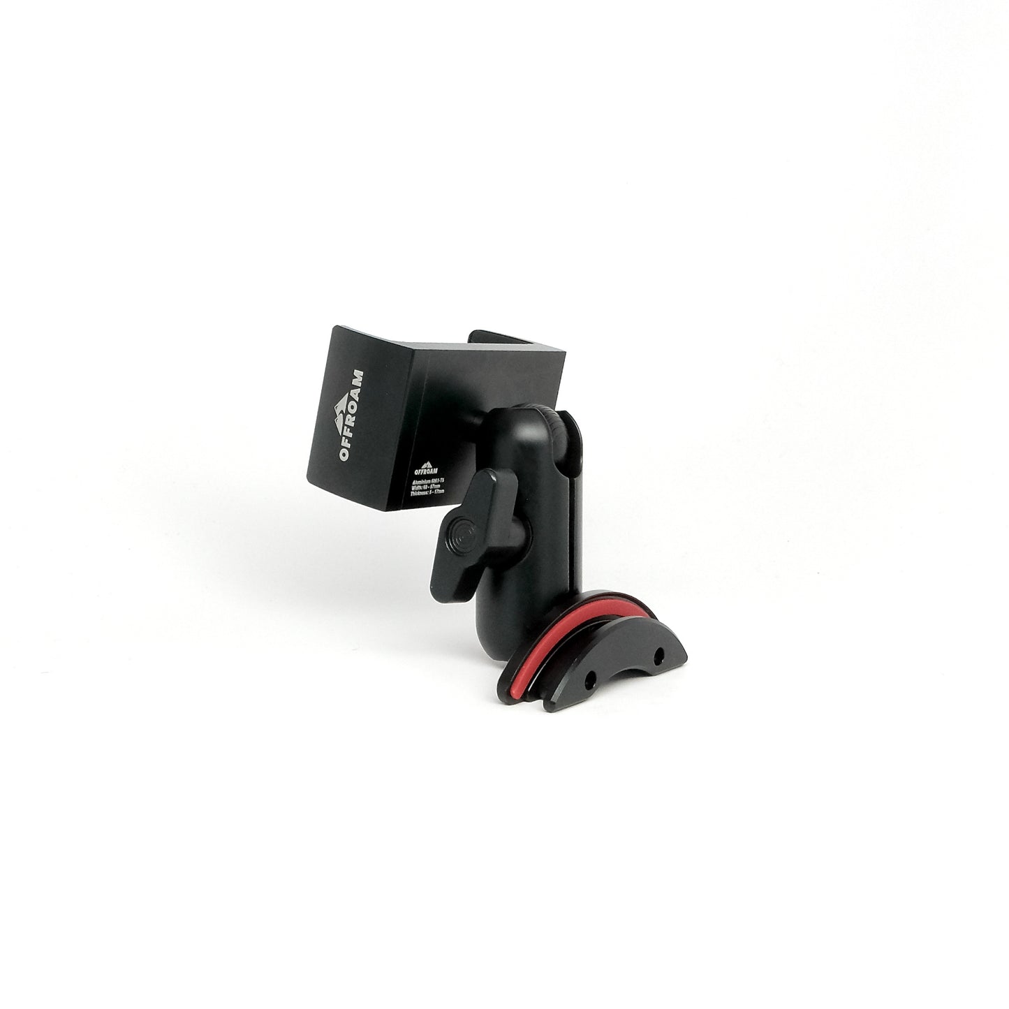 Image of Offroam Phone Mount for Toyota Land Cruiser 70 2007-2026. This premium phone mount installs easily without drilling or glue. Spring loaded Universal holder for use with any phone. Perfect placement without blocking screens, driver view, or air flow. Fully adjustable positioning.
