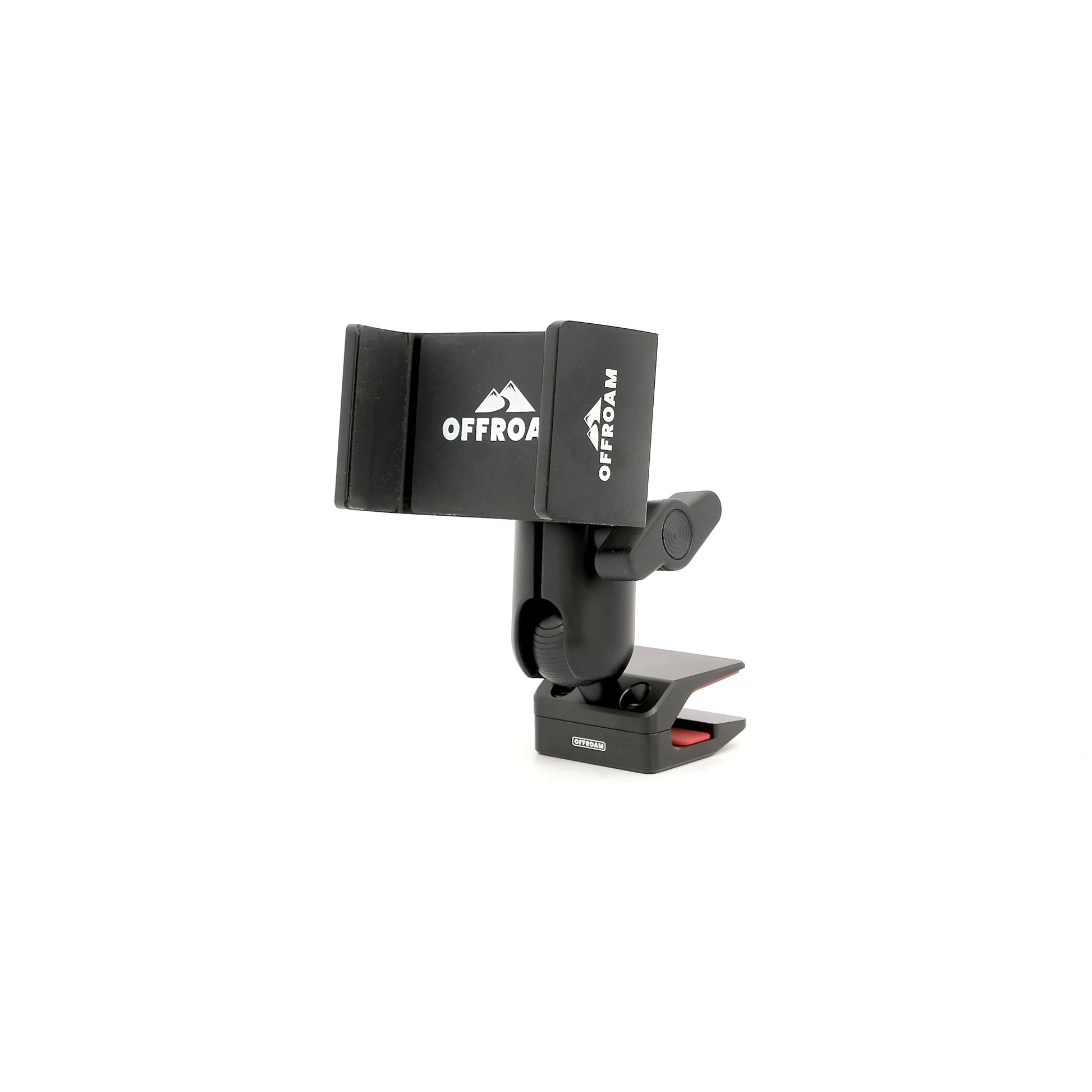 Image of Offroam Phone Mount for Ford Explorer 2020-2024. This premium phone mount installs easily without drilling or glue. Spring loaded Universal holder for use with any phone. Perfect placement without blocking screens, driver view, or air flow. Fully adjustable positioning.
