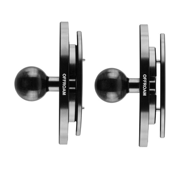 Image of Offroam Mounting Base for Jeep Wrangler 2007-2010. This premium all metal phone mounting base installs easily without drilling or glue. Perfect placement without blocking screens, driver view, or air flow.