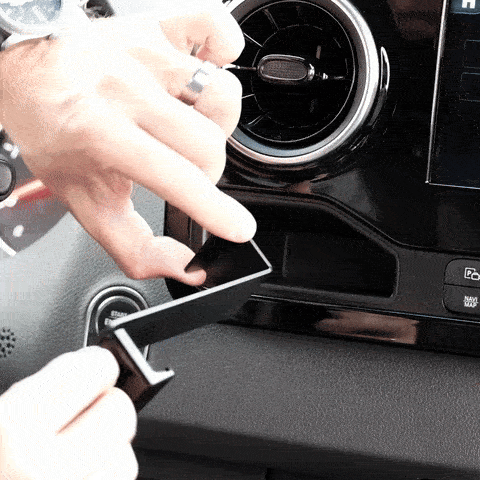 Video of Offroam MagSafe-compatible Phone Mount installation for Mercedes-Benz Sprinter 2019-2025. This premium phone mount installs easily without drilling or glue. High force magnets hold phone on any trail, road, or track. Perfect placement without blocking screens, driver view, or air flow. Fully adjustable positioning.