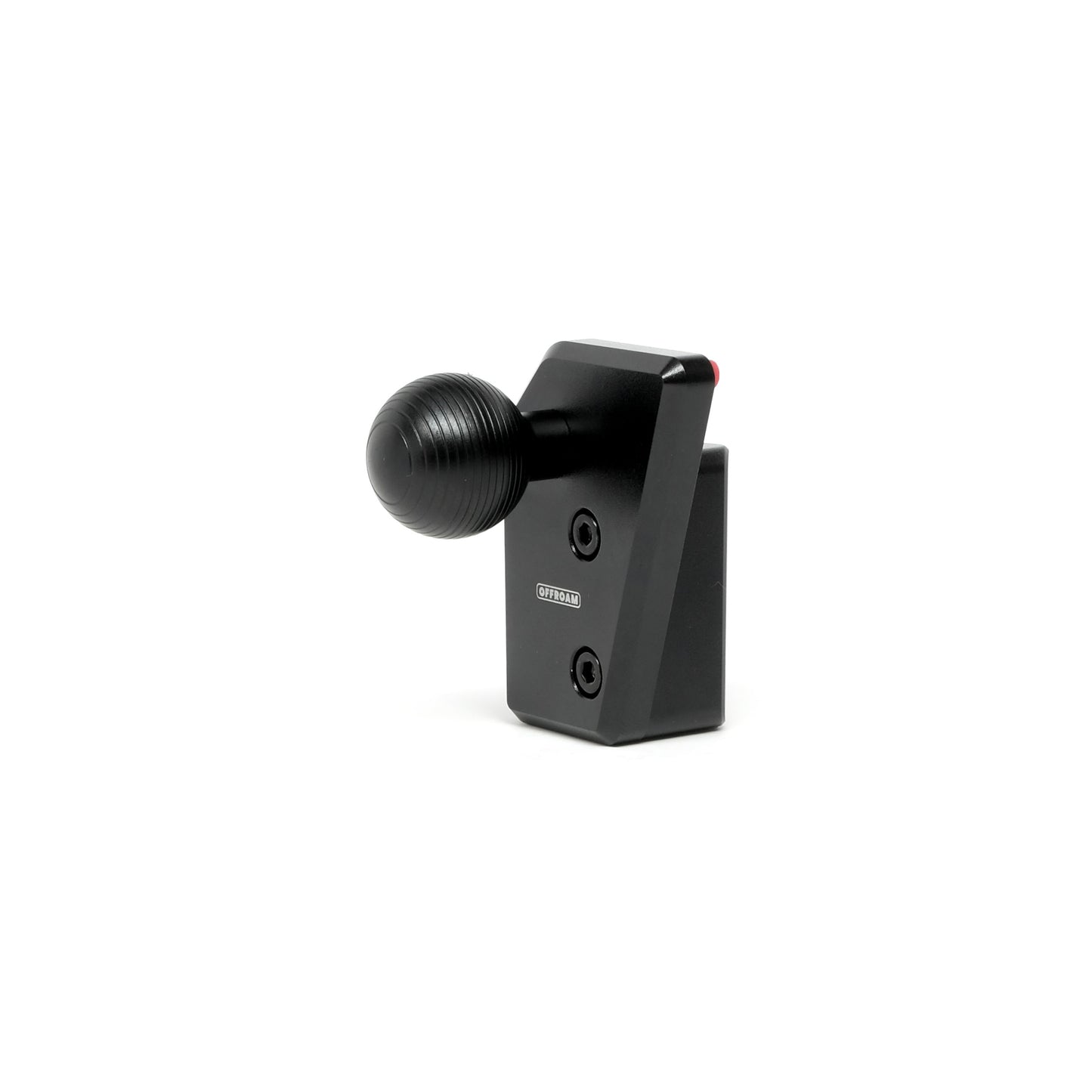 Offroam mounting base for Subaru Forester 2025 and newer shown on white background featuring 20mm ball. Used to securely attach to the new Forester dashboard to hold phones, GPS equipment or other accessories