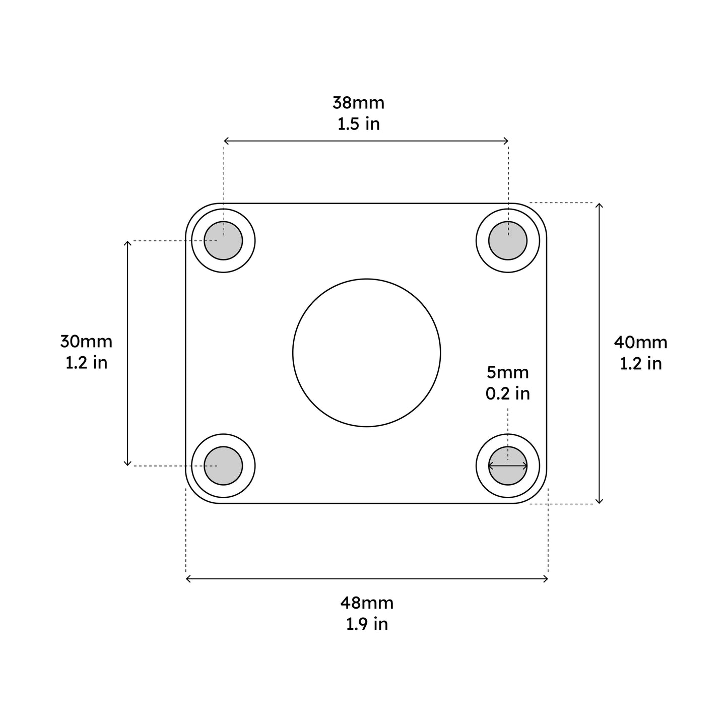 AMPS Mounting Base with 20mm Ball - Offroam