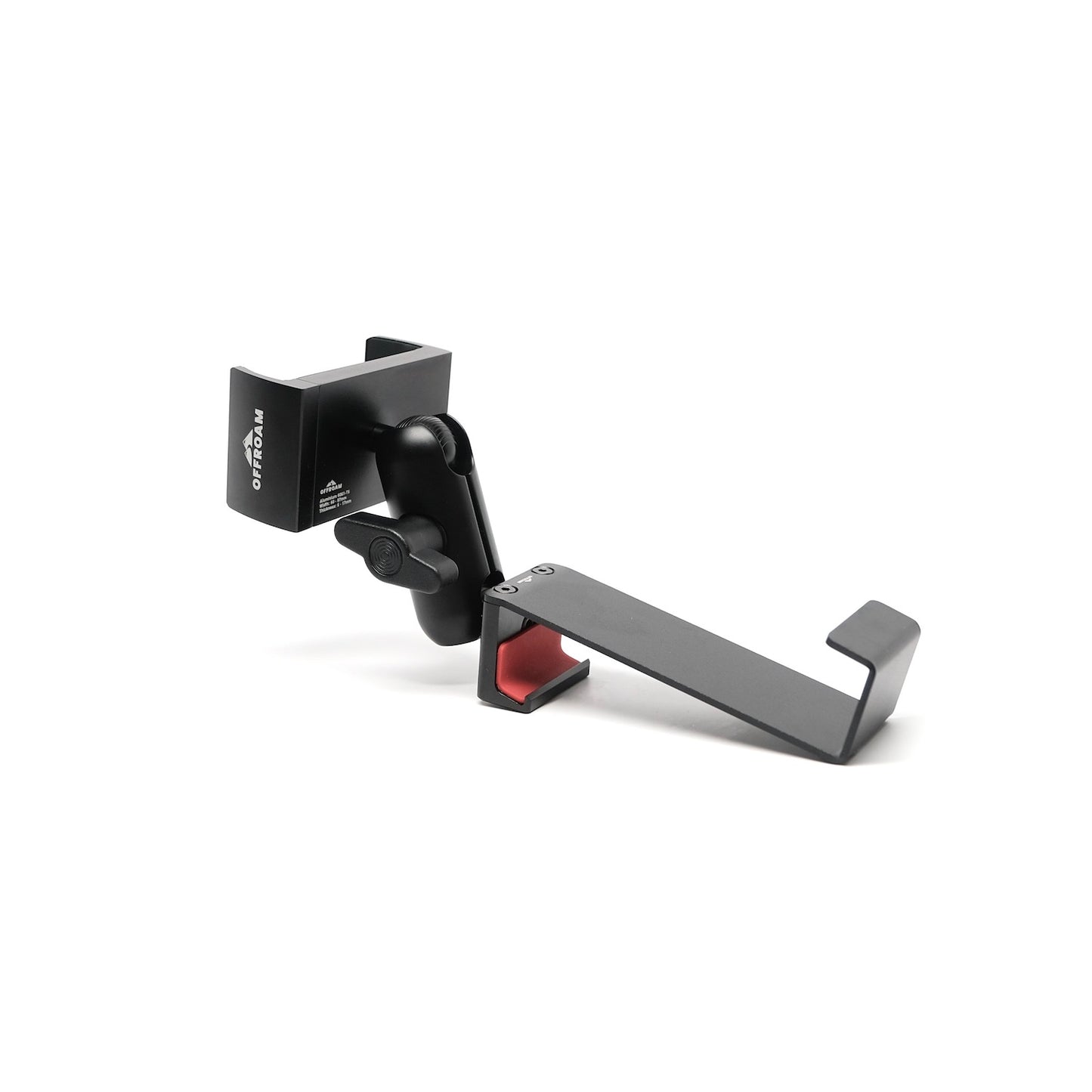Image of Offroam Phone Mount for Mercedes-Benz Sprinter 2019-2025. This premium all metal phone mounting base installs easily without drilling or glue. Perfect placement without blocking screens, driver view, or air flow.