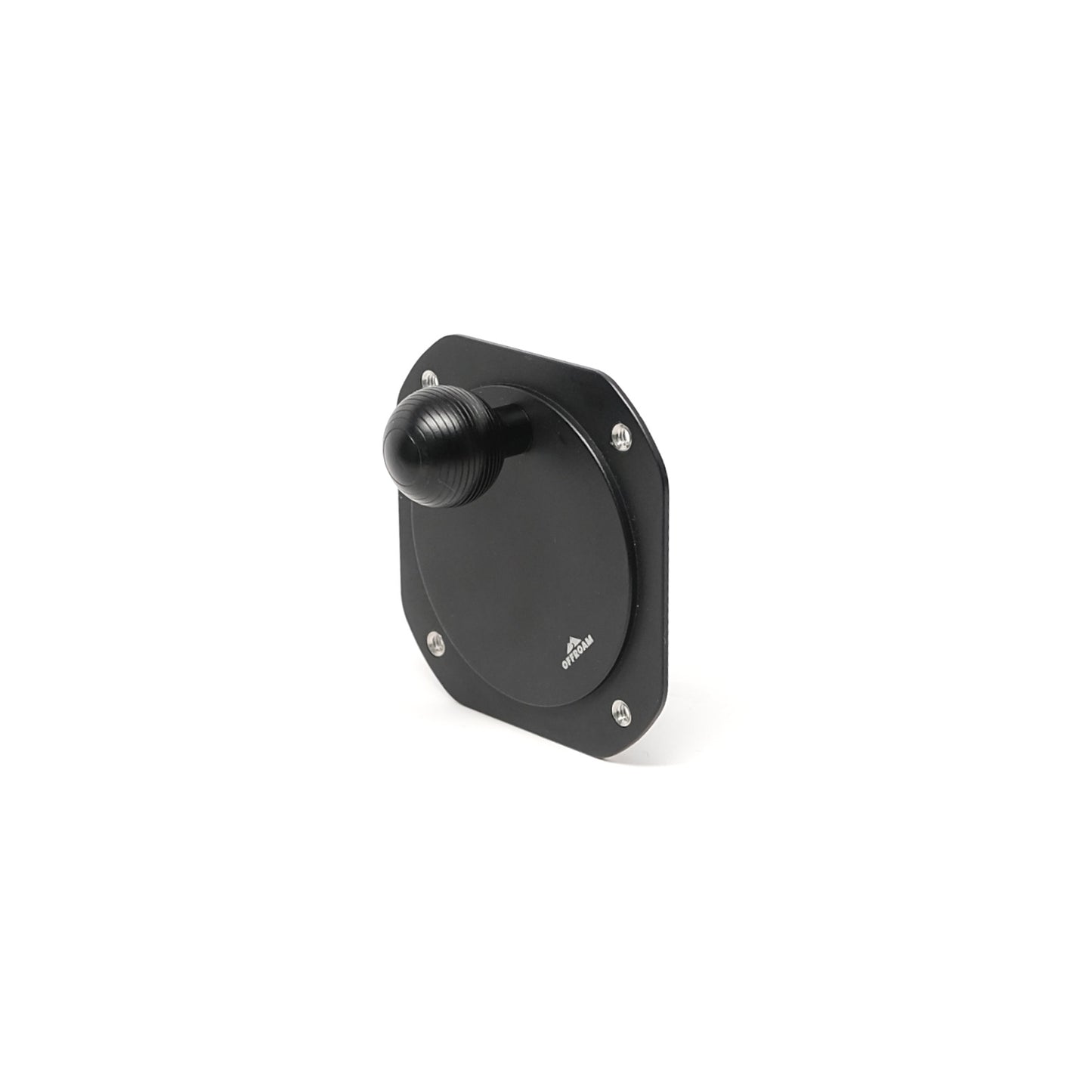 Image of Offroam Mounting Base for General Aviation (GA) aircraft. This premium all metal phone mounting base installs easily without drilling or glue. Perfect placement without blocking screens, instruments, or windscreen.