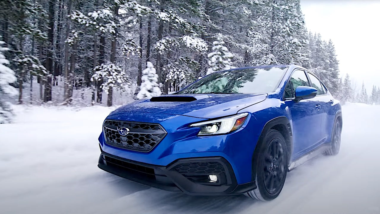 Image of Subaru WRX 2022-2026 on a snowy road.