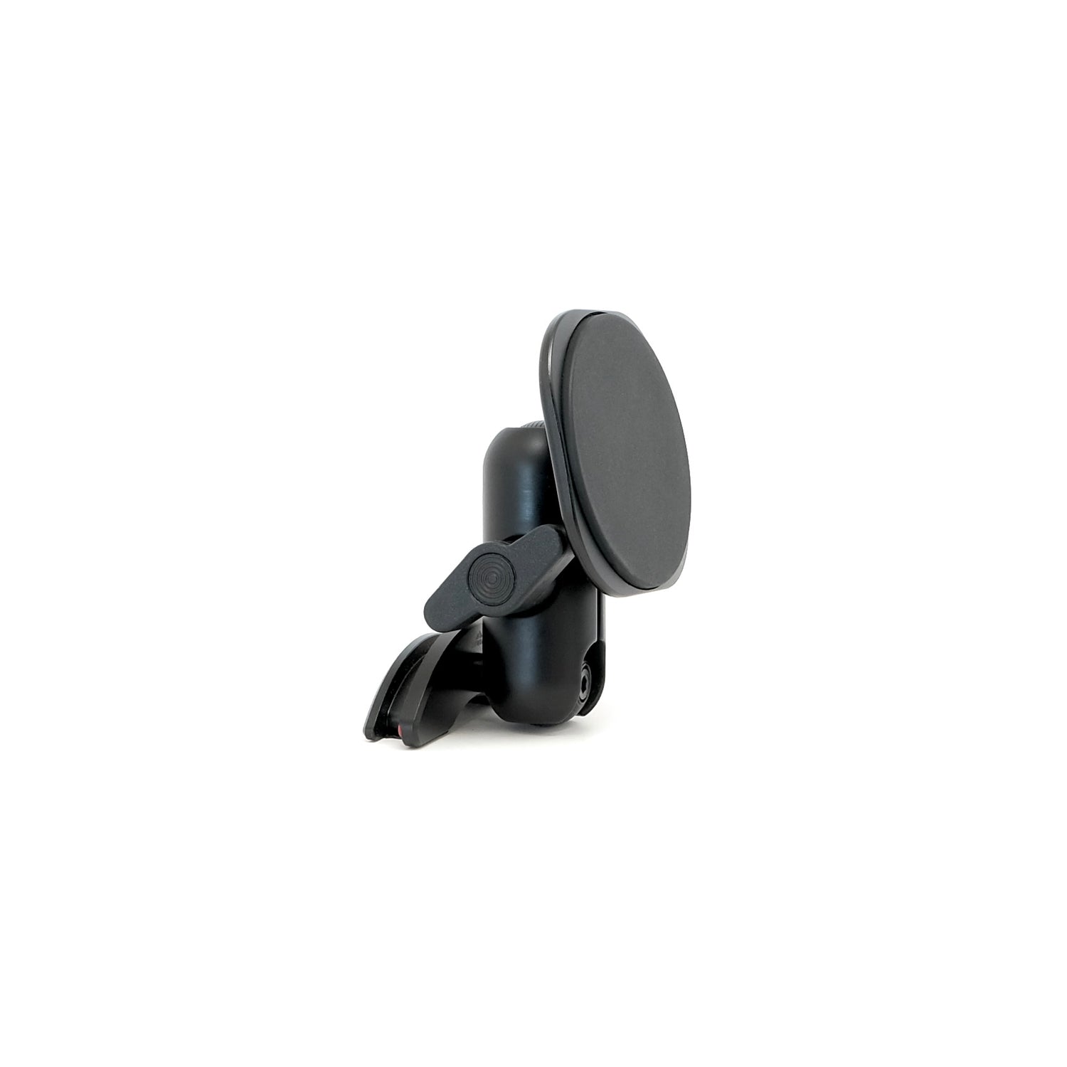 Image of Offroam MagSafe-compatible Phone Mount for Jeep Wrangler 2018-2023 | Gladiator 2019-2023. This premium phone mount installs easily without drilling or glue. High force magnets hold phone on any trail, road, or track. Perfect placement without blocking screens, driver view, or air flow. Fully adjustable positioning.