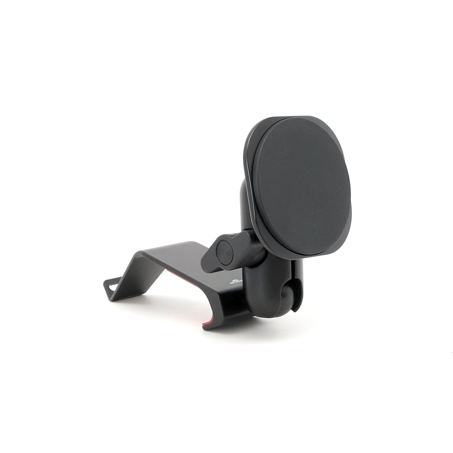 Image of Offroam MagSafe-compatible Phone Mount for Jeep Wrangler 2018-2023 | Gladiator 2019-2023. This premium phone mount installs easily without drilling or glue. High force magnets hold phone on any trail, road, or track. Perfect placement without blocking screens, driver view, or air flow. Fully adjustable positioning.