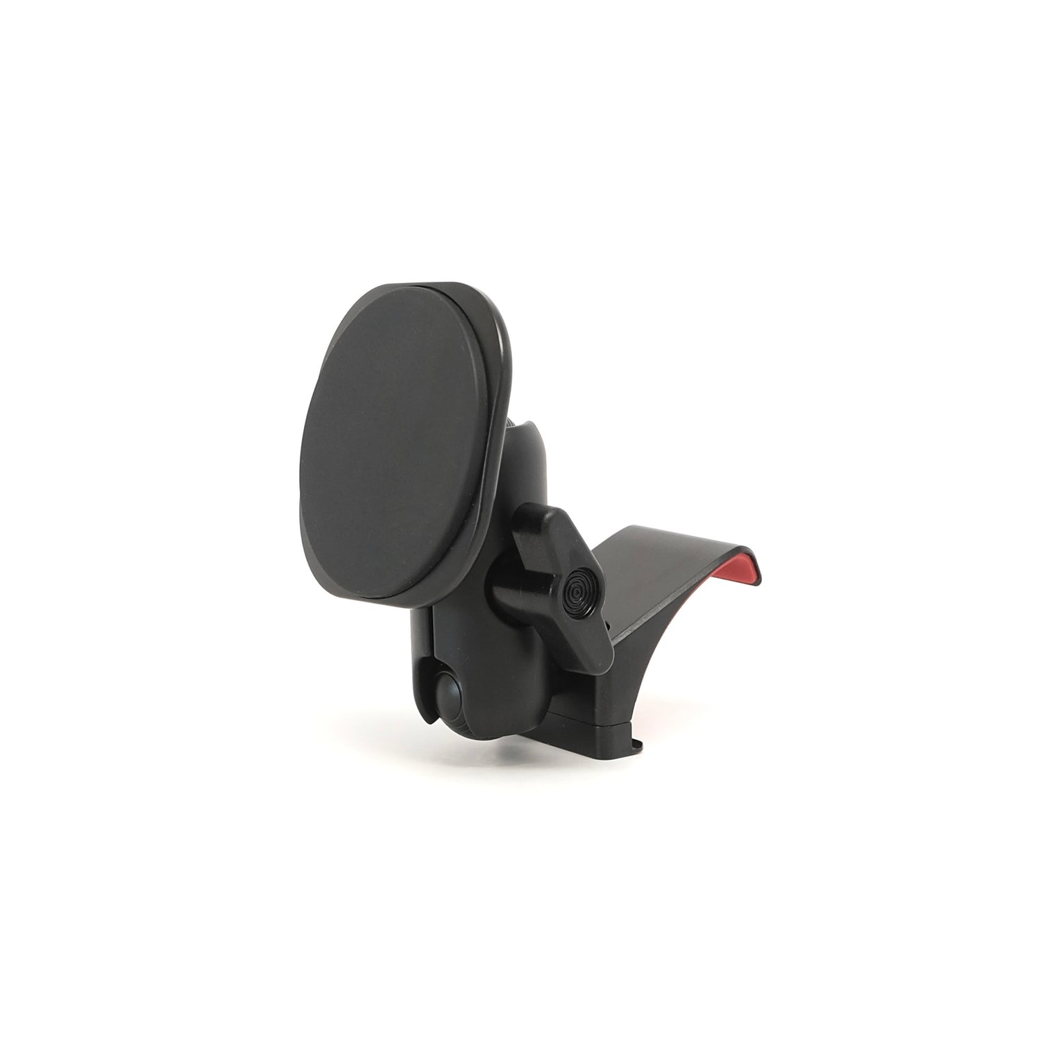 Image of Offroam MagSafe-compatible Phone Mount installed securely in Mercedes-Benz Sprinter 2007-2018. This premium phone mount installs easily without drilling or glue. High force magnets hold phone on any trail, road, or track. Perfect placement without blocking screens, driver view, or air flow. Fully adjustable positioning.