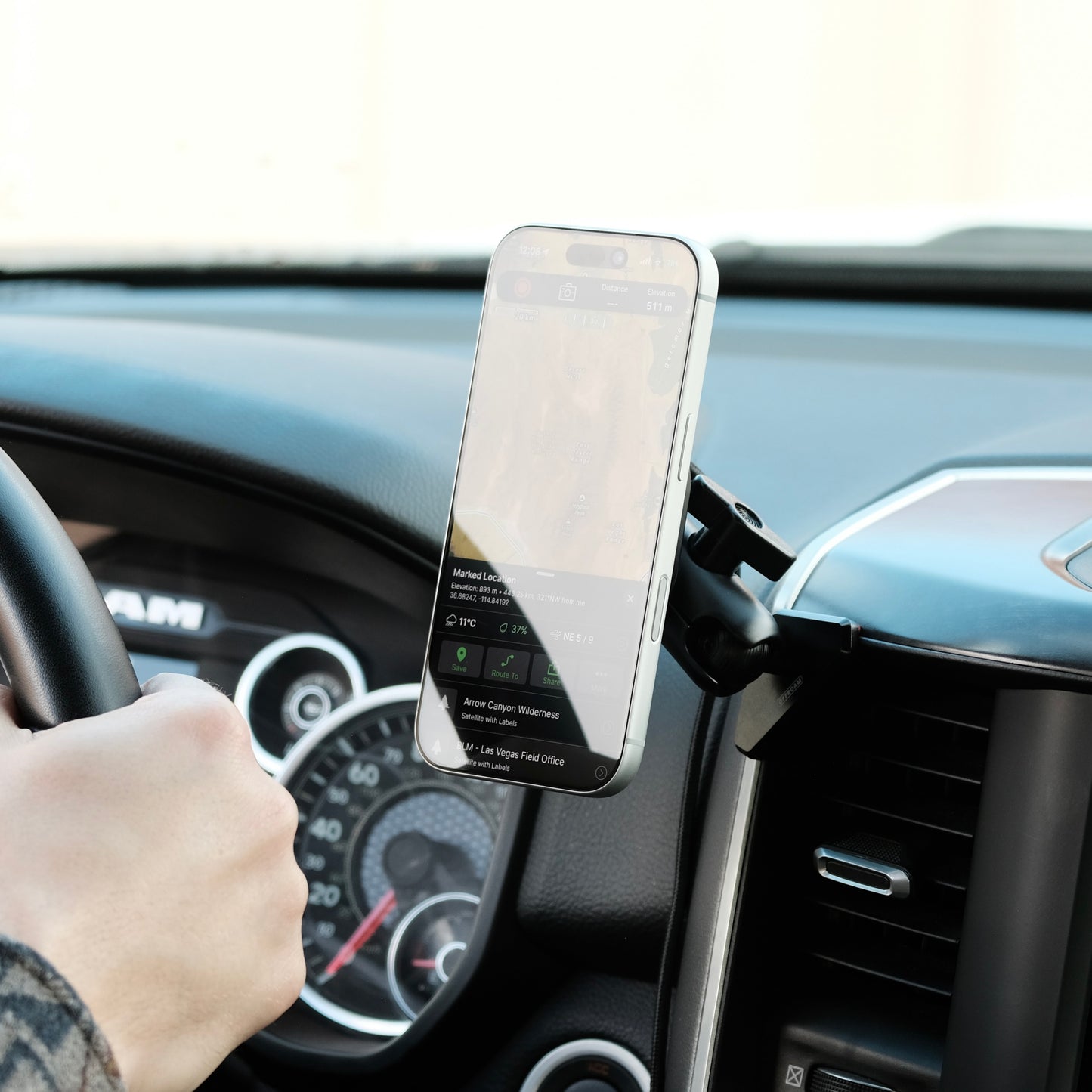 Ram 1500/2500/3500 2019-2026 MagSafe-compatible Phone Mount