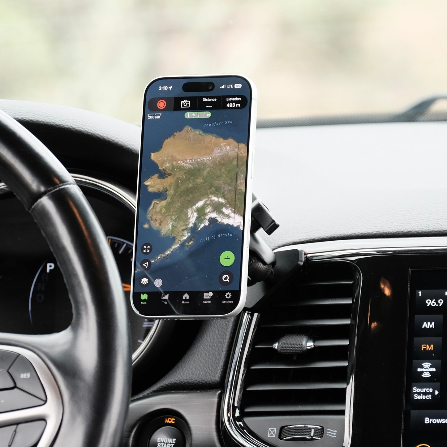 Jeep Grand Cherokee WK2 2014-2022 MagSafe-compatible Phone Mount