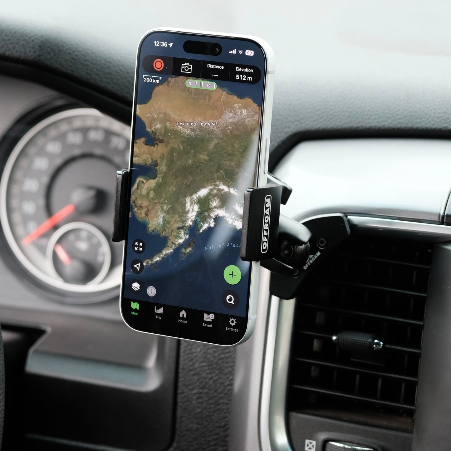 Ram 1500/2500/3500 2013-2018 & Ram Classic 2019-2024 Phone Mount