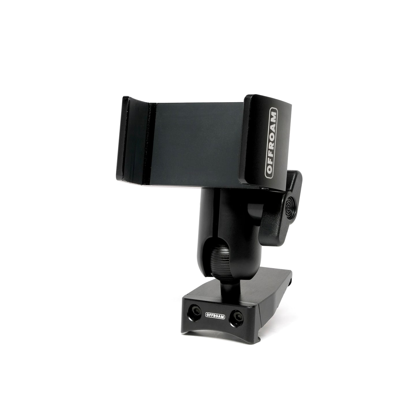 Image of Offroam Phone Mount for Mercedes-Benz CLA 2019-2025 This premium phone mount installs easily without drilling or glue. Spring loaded Universal holder for use with any phone. Perfect placement without blocking screens, driver view, or air flow. Fully adjustable positioning.
