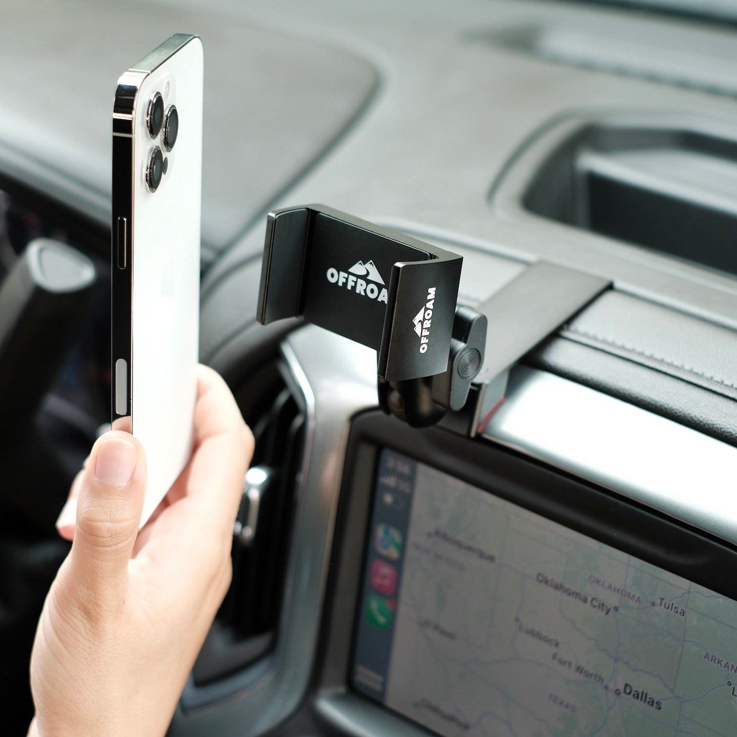 Phone Mount for Chevy Silverado (2019-2023) | Silverado HD (2020-2024) and GMC Sierra 1500 (2019-2021) | Sierra HD (2020-2023) - 7"|8" Touchscreen - Offroam