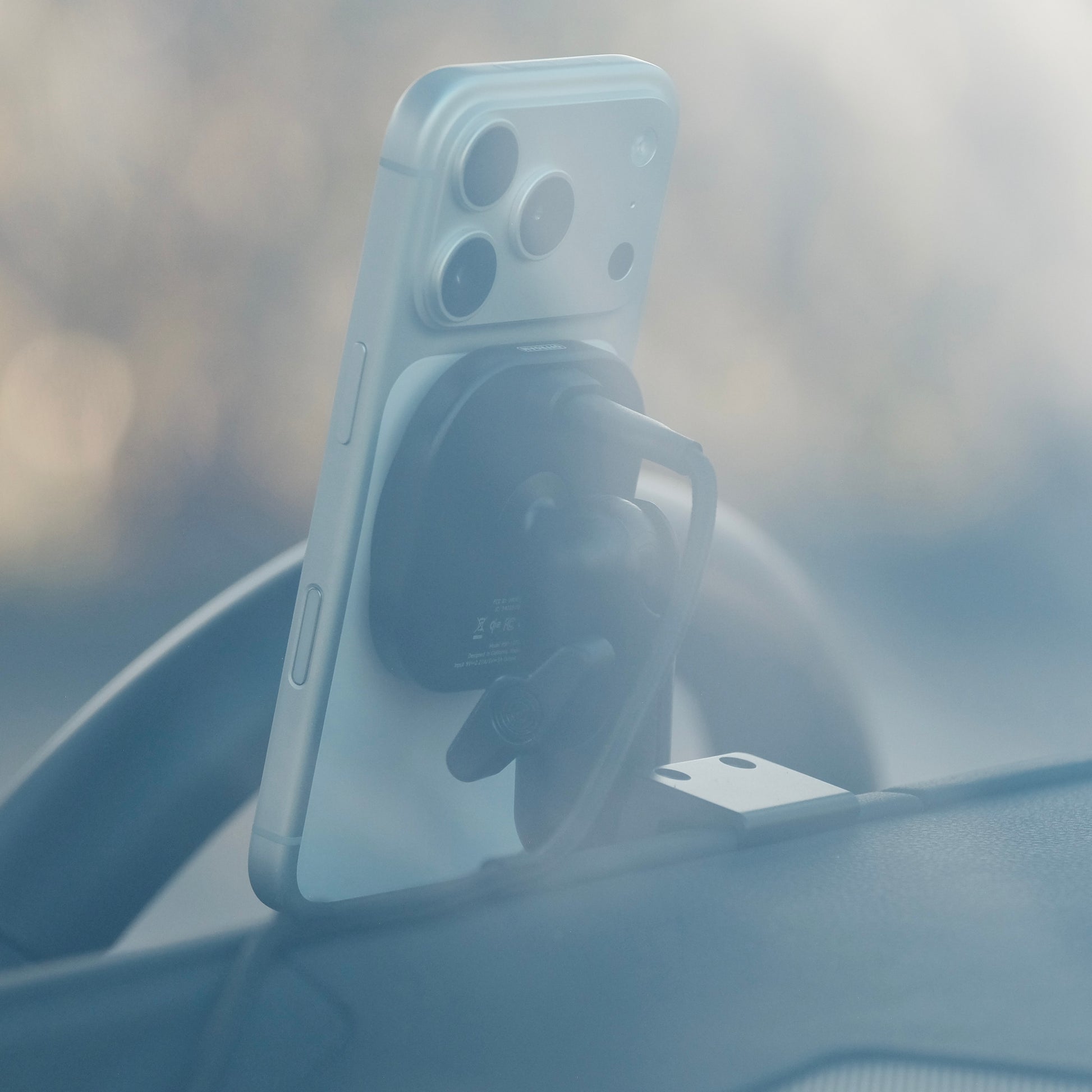 Image of Offroam MagSafe-compatible Phone Mount installed securely in Lexus GX 550 2024-2026. This premium phone mount installs easily without drilling or glue. High force magnets hold phone on any trail, road, or track. Perfect placement without blocking screens, driver view, or air flow. Fully adjustable positioning.