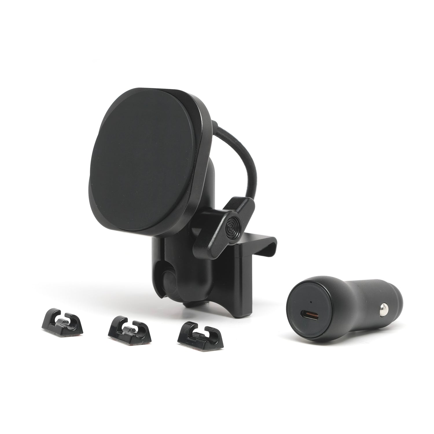 Image of Offroam MagSafe-compatible Phone Mount for Lexus GX 550 2024-2026. This premium phone mount installs easily without drilling or glue. High force magnets hold phone on any trail, road, or track. Perfect placement without blocking screens, driver view, or air flow. Fully adjustable positioning.