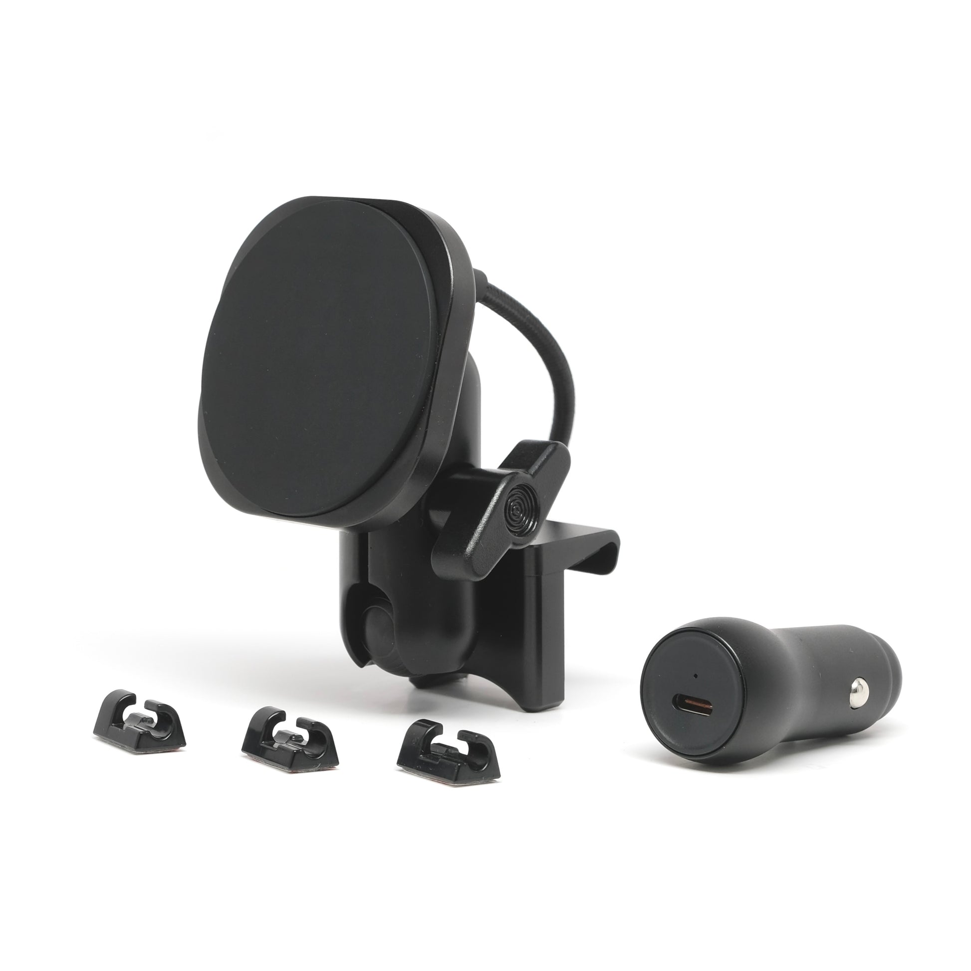 Image of Offroam MagSafe-compatible Phone Mount for Lexus GX 550 2024-2026. This premium phone mount installs easily without drilling or glue. High force magnets hold phone on any trail, road, or track. Perfect placement without blocking screens, driver view, or air flow. Fully adjustable positioning.