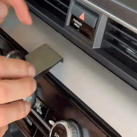 Video of Offroam Phone Mount installation for Honda Pilot 2023-2026 | Passport 2026. This premium phone mount installs easily without drilling or glue. Spring loaded Universal holder for use with any phone. Perfect placement without blocking screens, driver view, or air flow. Fully adjustable positioning.