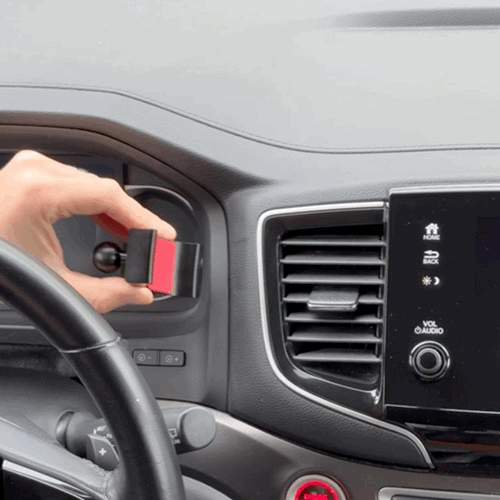 Video of Offroam Phone Mount installation for Honda Ridgeline 2016-2025 | Passport 2019-2025 | Pilot 2016-2022. This premium phone mount installs easily without drilling or glue. Spring loaded Universal holder for use with any phone. Perfect placement without blocking screens, driver view, or air flow. Fully adjustable positioning.