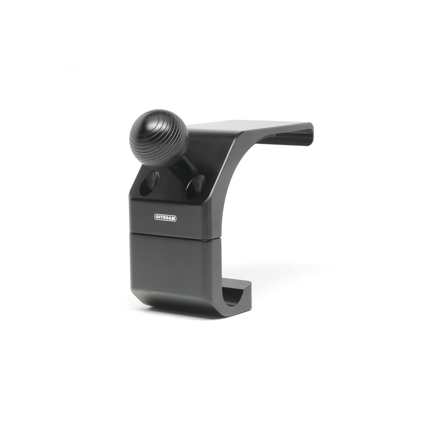 An all-metal mounting base designed for Land Rover Defender 90, 110 & 130 from 2020-2026 model years. Integrated 20mm ball interface for device attachments. Shown on white background