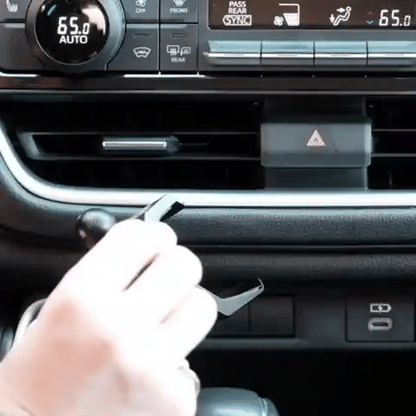 Video of Offroam Mounting Base installation for Toyota Grand Highlander 2024-2026. This premium all metal phone mounting base installs easily without drilling or glue. Perfect placement without blocking screens, driver view, or air flow.