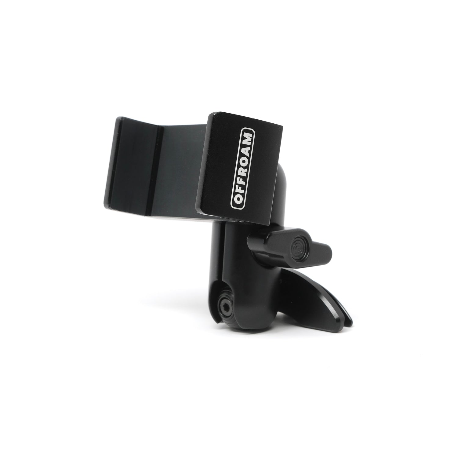 Offroam phone mount for Toyota Tacoma 2016-2023 shown with universal phone holder and an articulating arm on white background