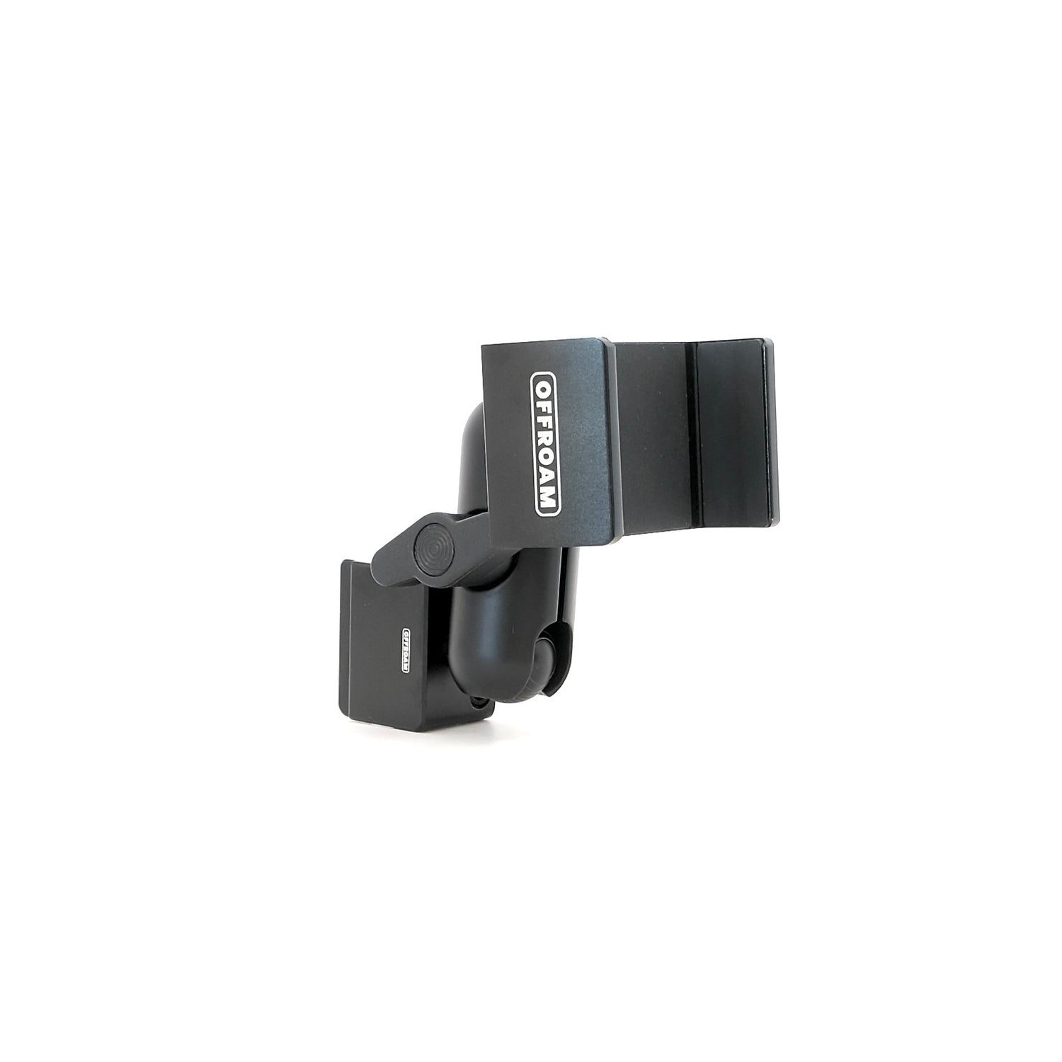 Image of Offroam Phone Mount for Volkswagen Golf 2015-2021. This premium phone mount installs easily without drilling or glue. Spring loaded Universal holder for use with any phone. Perfect placement without blocking screens, driver view, or air flow. Fully adjustable positioning.
