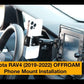 Toyota RAV4 (2019-2023) with 7-in. or 8-in. Toyota Audio Multimedia Magnetic Charging Phone Mount