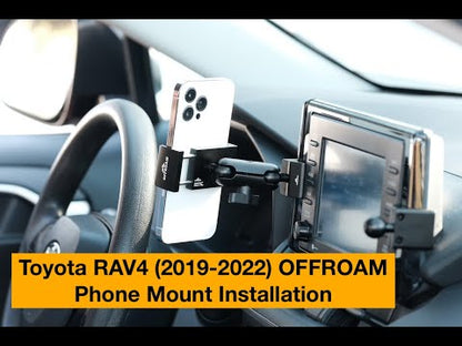 Toyota RAV4 (2019-2024) with 7-in. or 8-in. Toyota Audio Multimedia Magnetic Charging Phone Mount