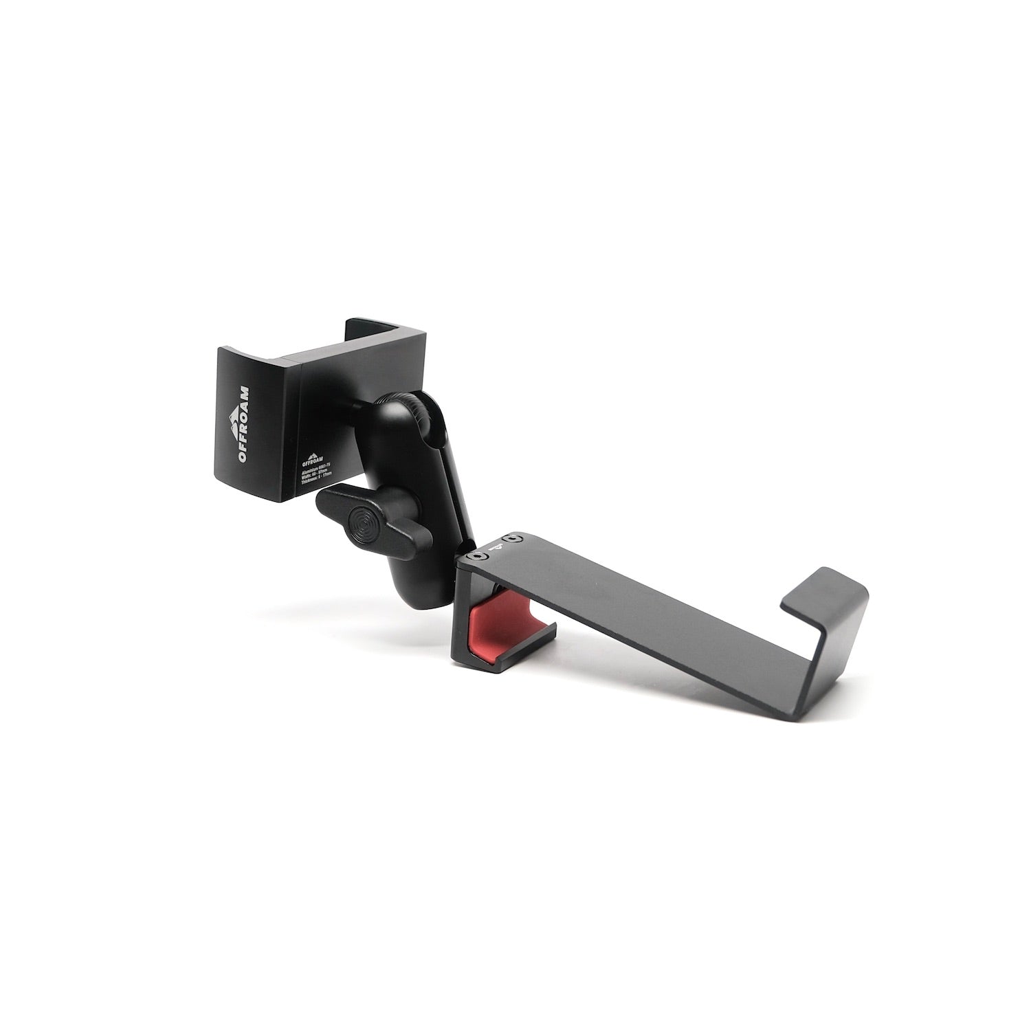 Image of Offroam Phone Mount for Mercedes-Benz Sprinter 2019-2025. This premium all metal phone mounting base installs easily without drilling or glue. Perfect placement without blocking screens, driver view, or air flow.
