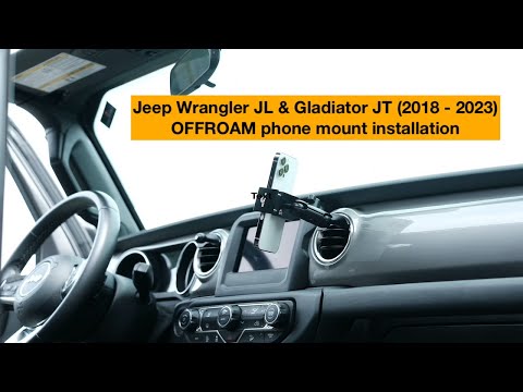 2018 2023 Jeep Wrangler Gladiator MagSafe Wireless Phone Mount